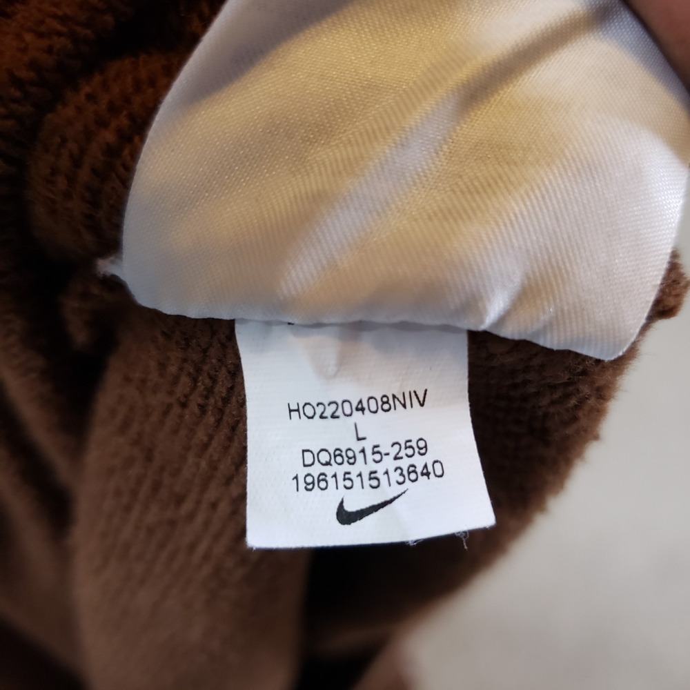 Nike Sweatsuit Women XL Brown Cropped Oversize Hoodie Sweatshirt Jogger Set READ - Picture 11 of 16